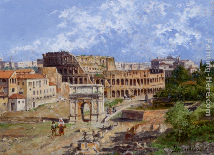 The Colosseum Rome painting - Antonietta Brandeis The Colosseum Rome art painting